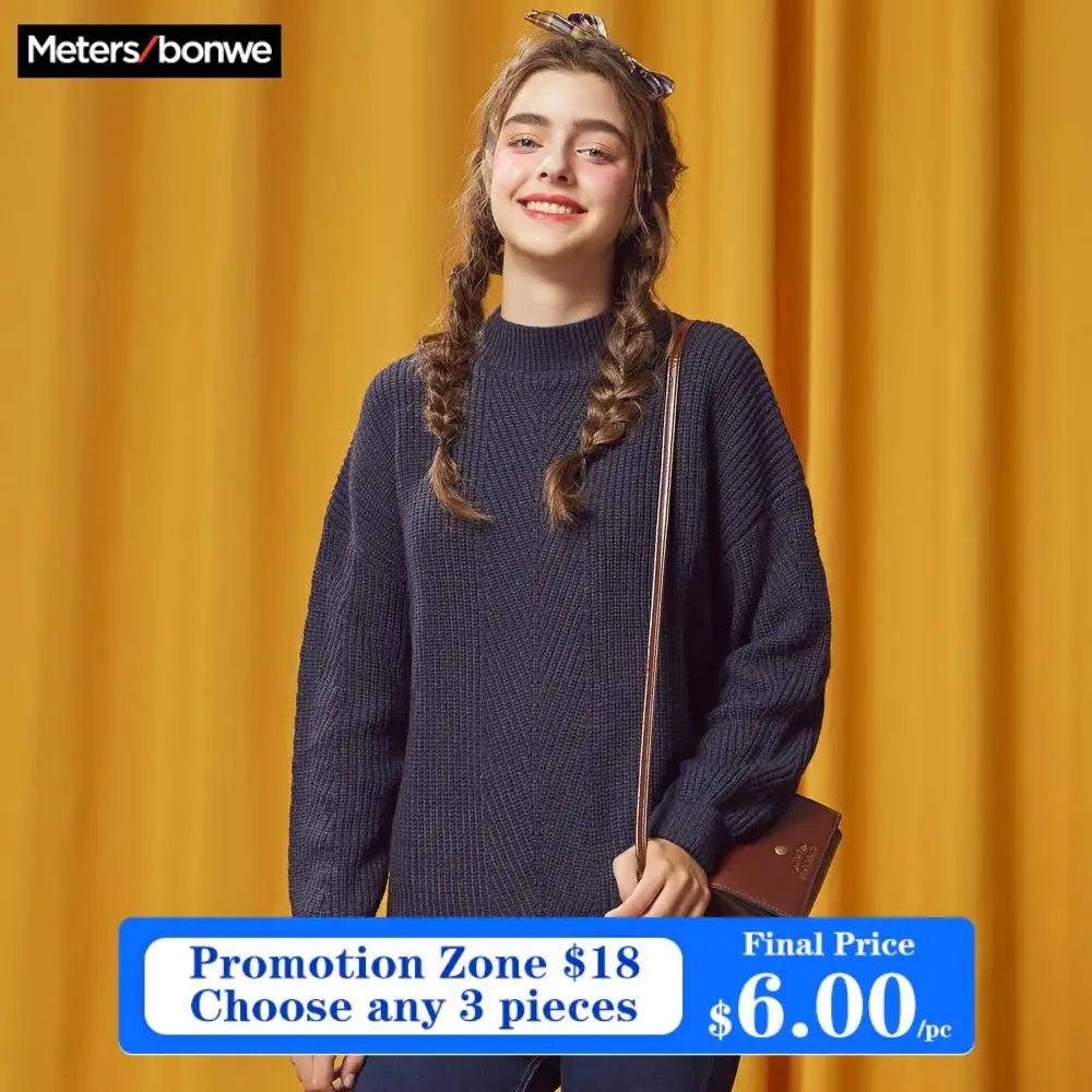 Metersbonwe New Autumn Winter Female Sweater Literary Slim Korean Bottoming | Женская одежда