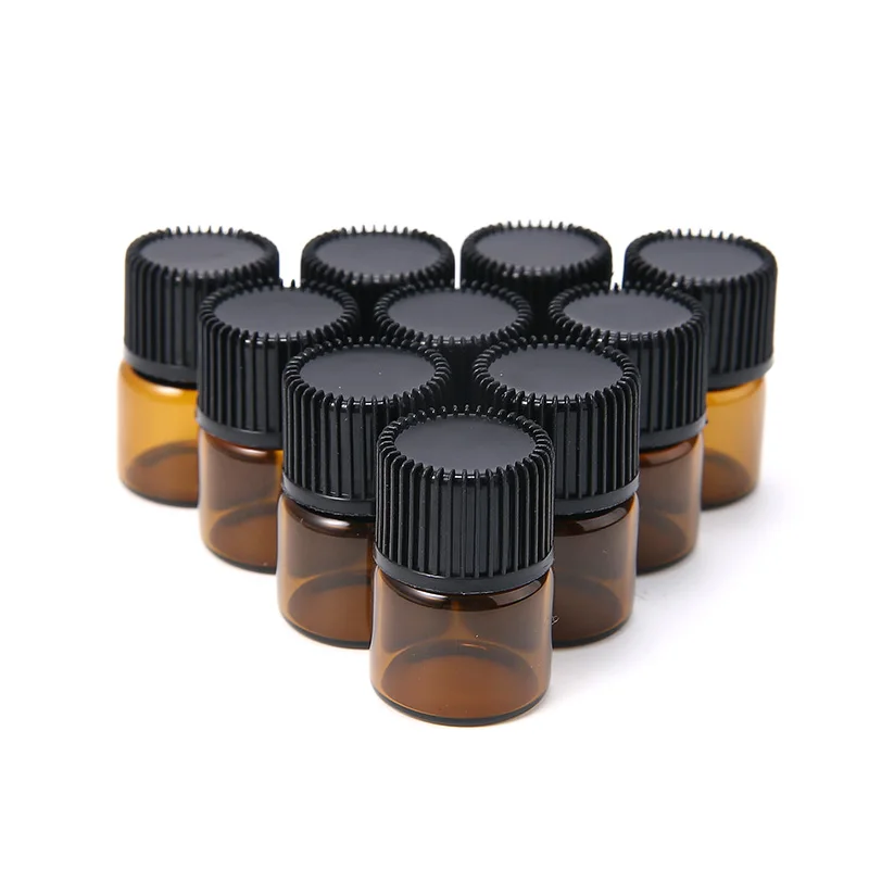 For Essential Oil Bottle Glass Bottles 100pcs Amber Glass Empty Bottle