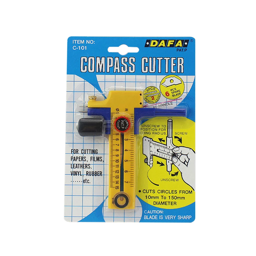 Rotary Compass Circle Cutter Paper Cardboard Rubber Vinyl Leather Art Craft Tool 10mm-150mm Cortador Circular Circle Cut paper cutter circular cutter