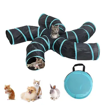 

Cat Toys Pet Tunnel Cat Tunnel Foldable S-type Five-channel Cat Tent Drill Hole Toy Fun Toys For Cats High Quality Fast Delivery
