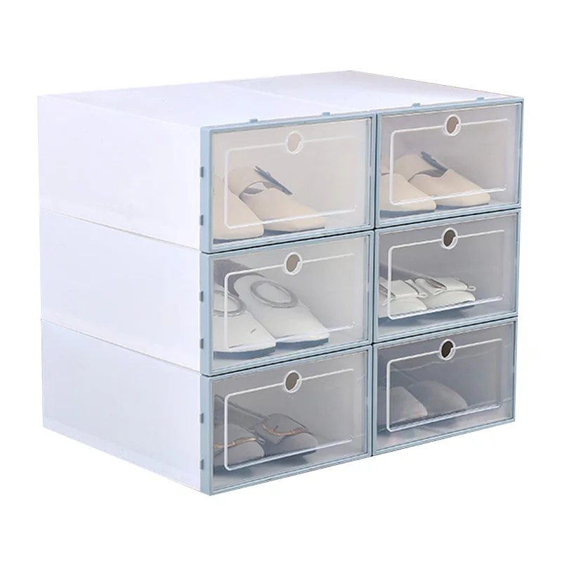 

Thickened Flip Shoes Transparent Drawer Case Plastic Shoe Boxes Stackable Box storage box shoe storage organizer HFing