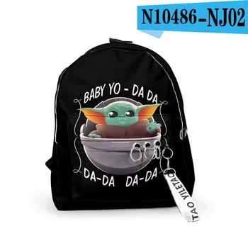 

Star Wars Yoda Backpack School Bags Mochila Travel Bags Ribbon Ring Circle Backpack Small bags For Boys Girls