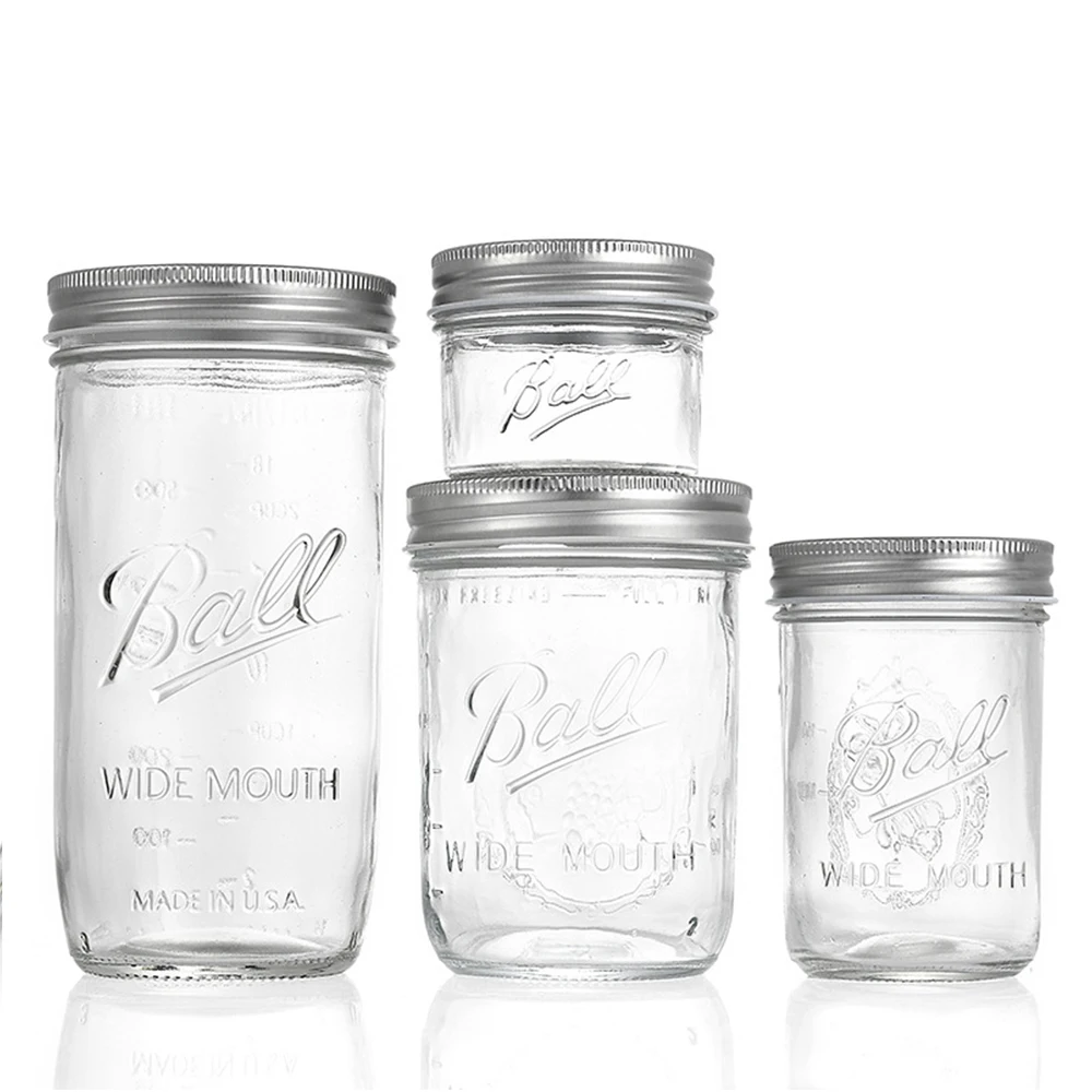 GF Mason Jars with Airtight Lids Glass Sugar Container for Canning Preserving Meal Prep Jam Jelly Kitchen Storage Containers GF Mason Jars with Airtight Lids Glass Sugar Container for Canning Preserving Meal Prep Jam Jelly Kitchen Storage Containers