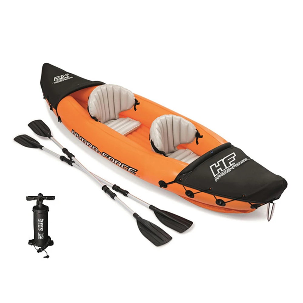 

2-х местный каяк Selfree, портативная лодка для рыбалки, водные виды спорта, с насосом и сумкой для размера 321X88 см, оранжевый