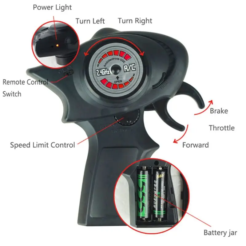 2.4G 3CH 1/20 Scale Mini RC Motorcycle Remote Control Electronic Toy Christmas Children Kids Gift