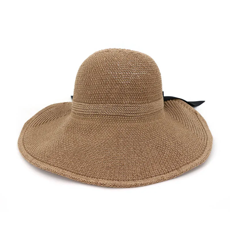 Chapeau de soleil - Lace Rose - Modèle élégant - Bord large - Nœud papillon amovible - Taille