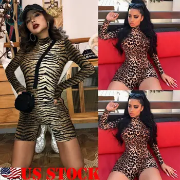 

USA Women Jumpsuit Romper Bodycon Playsuit Clubwear Long Sleeve Party Trousers