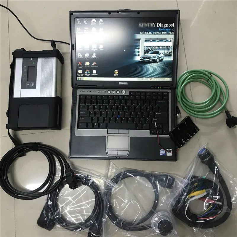 Лучшее качество MB STAR C5 Wifi диагностический интерфейс с кабелем+ ноутбук D630 V2019.12 MB Star SD подключение C5 программное обеспечение работает напрямую
