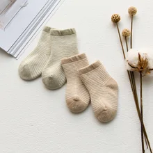 Детская одежда; стиль; цветные хлопковые креативные детские носки; детские махровые носки для малышей; зимние носки из чистого хлопка; Чистый хлопок