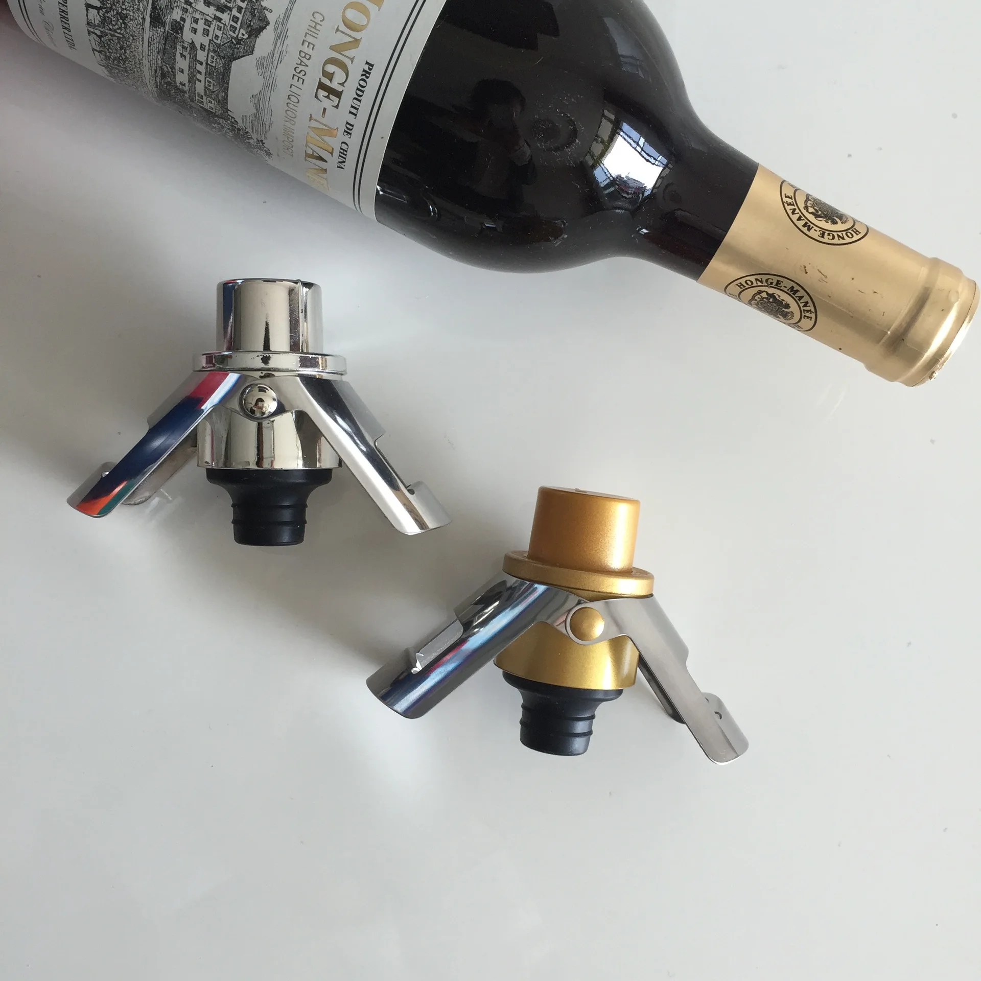 Stainless Steel Champagne Stopper Cork Sparkling Wine Bottle Plug Sealer Push-type Inflatable Cap | Дом и сад