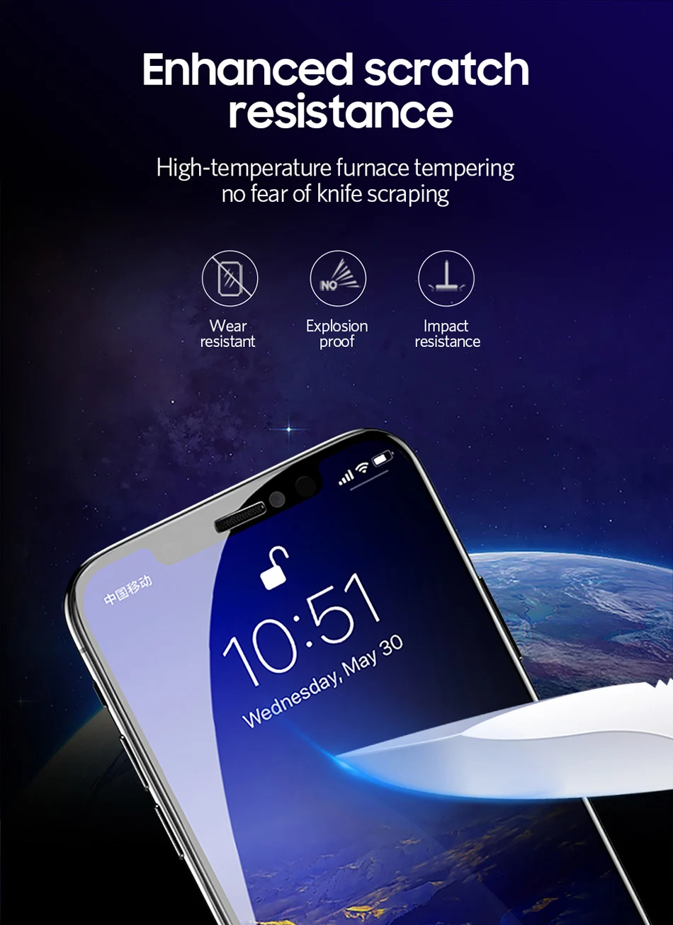 Benks Anti Spy Tempered Glass For iPhone XS 5.8'' XS MAX 6.5'' Full Protection Cover For XR 6.1 Screen Protector Anti Glare Front Film (8)