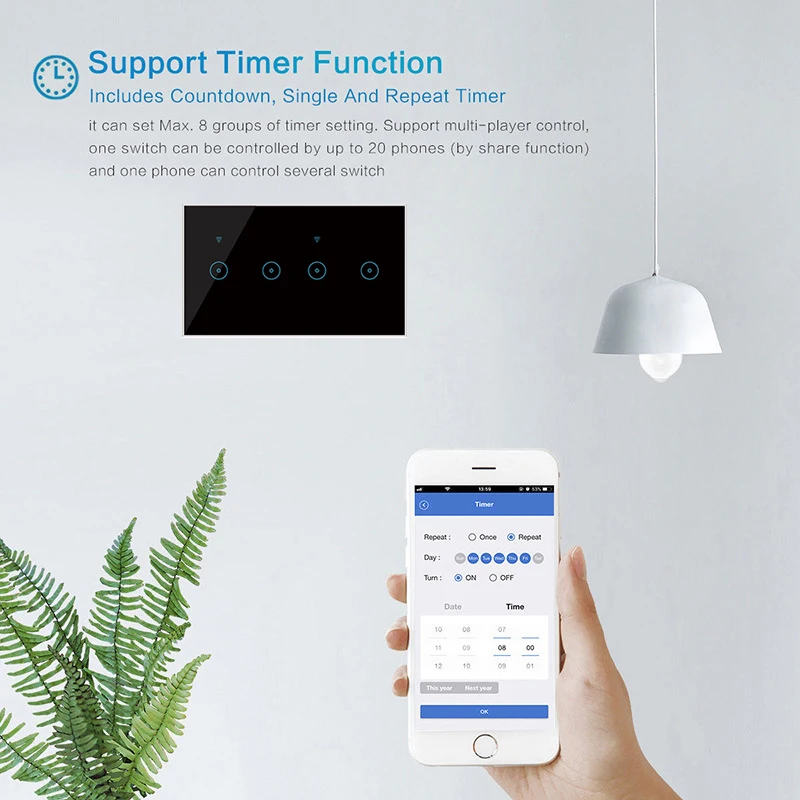 EWeLink-interruptor inteligente sem fio WiFi, tomada de