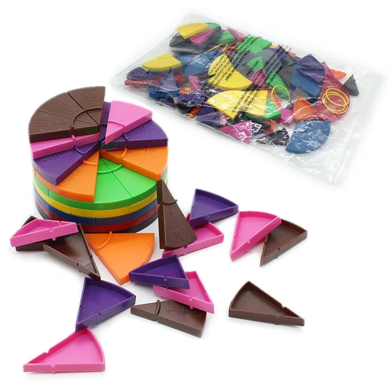 Montessori Math Fraction Learning Toys Score Puzzles Board Matching Game Parish Open Learning Aids Educational Toys For Children