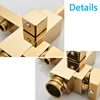 SHBSHAIMY Golden Floor Bathroom Bathtub Faucet with Handshower Hot and Cold Water Mixer Taps Two Function Shower Faucet 4