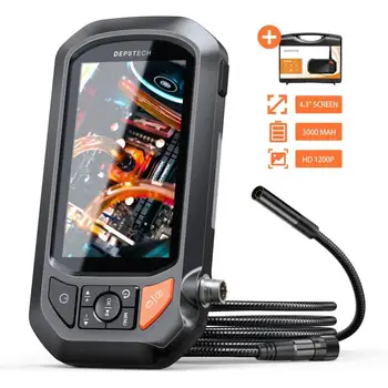 

Endoscope Camera 1200P HD 4.3'' Screen Professional Inspection Camera Handheld Snake Camera with 6 LED IP67 Waterproof video