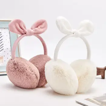 

Cute Warm Earmuffs Ear Warmer Earmuffs Winter Plush Bowknot Ear Muffs Earcap Kids Ear Cover Protector Earmuffs Earflaps Girls