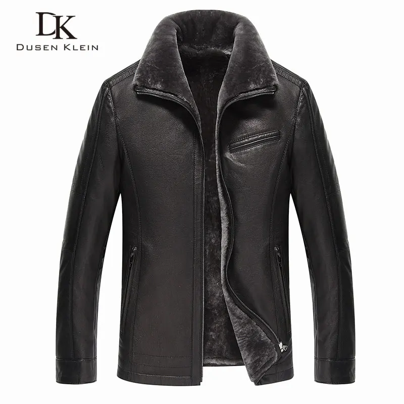 Мужская теплая куртка из натуральной воловьей кожи с шерстяной подкладкой|jacket