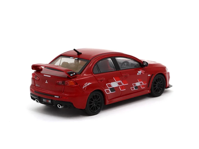 Гудронированное шоссе работает 1: 64 Mitsubishi Lancer Evolution X Ralliart Красный литой модельный автомобиль