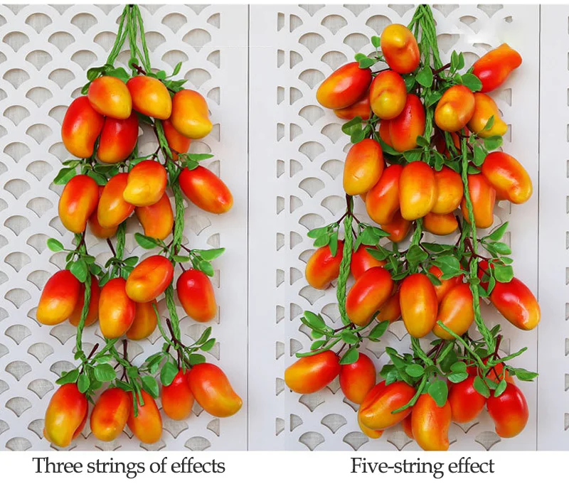Strongwell моделирование зеленая фруктовая струна манго шампуры домашняя Настенная Декорация украшения для стен ресторана