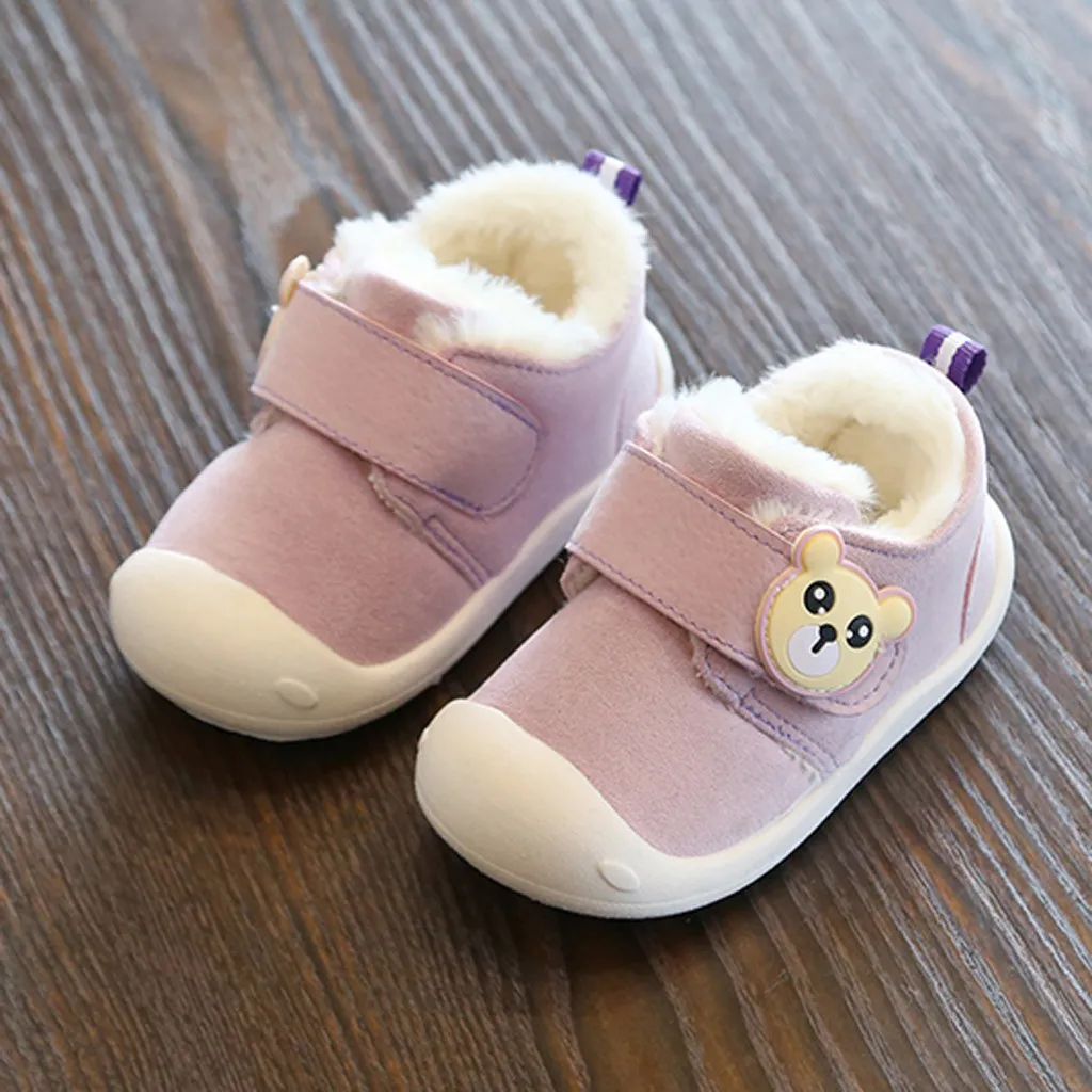 Зимняя обувь для малышей с героями мультфильмов; домашние тапочки для младенцев; зимние ботинки с мягкой подошвой в виде краба;