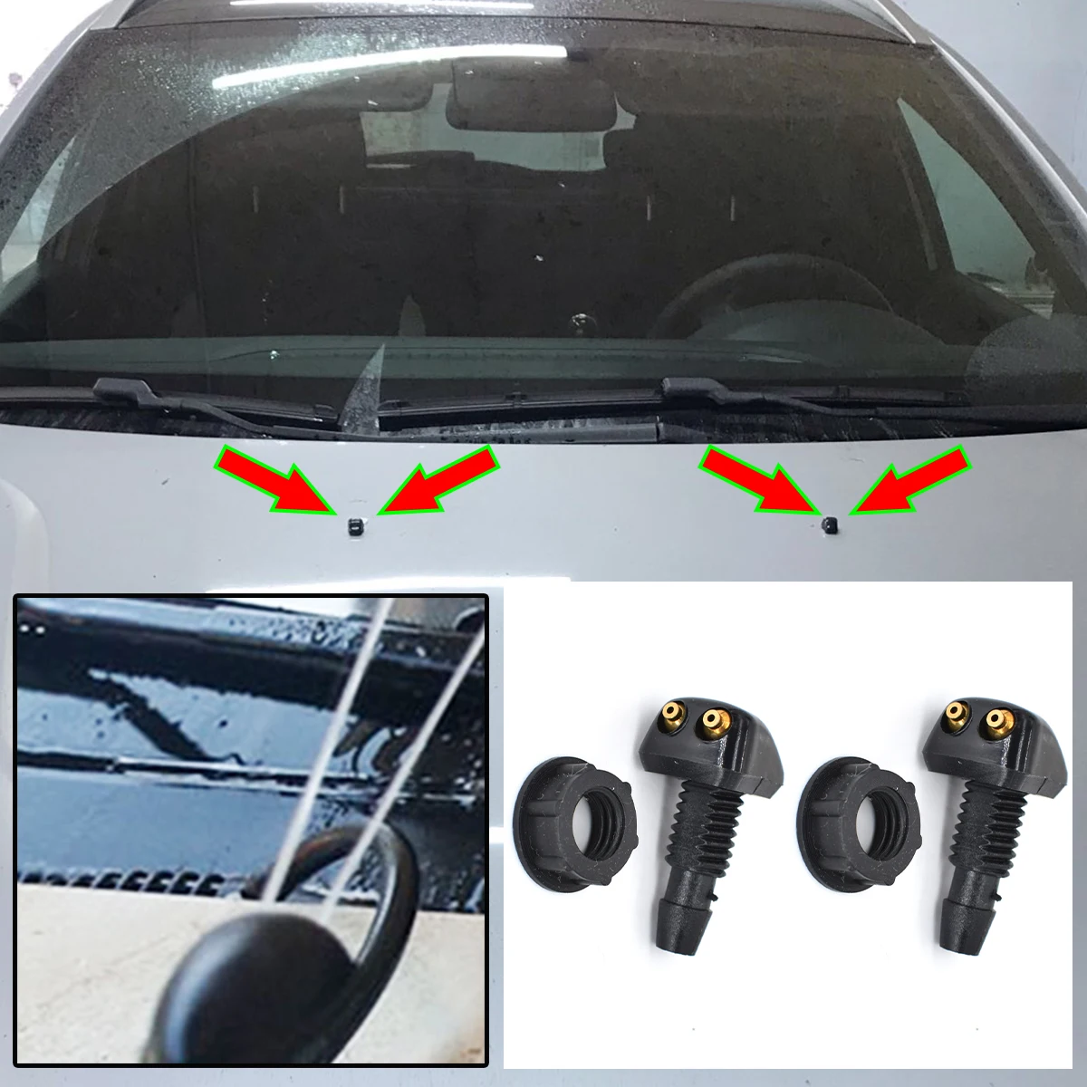 windshield Washer spray wiper nozzle jet for passenger cars V.W TOYOTA KIA  Hyundai benz VOLVO