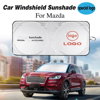 

Car windshield sunshade with logo emblem for Mazda parasol coche auto window sun shade cover protector visor cooling shade 2020
