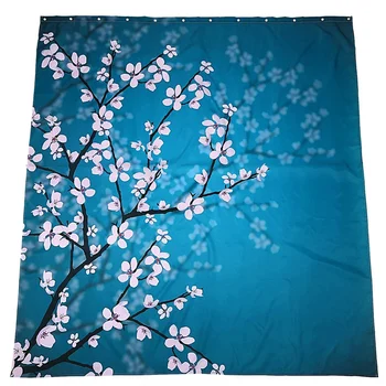 

180 x 200Cm Bathroom Shower Curtains Hanging Decor Fabric Bathroom Decor Shower Curtain Pink Blossoms Decor