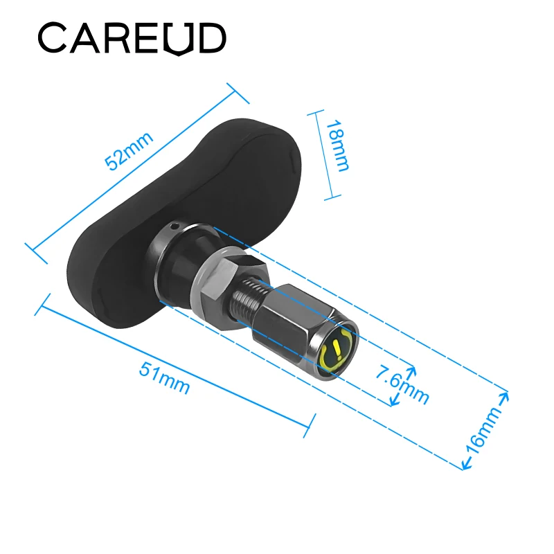 Built-in sensor TPMS M3 motorcycle Wireless Internal Sensor TH can not replace battery 0-8 Bar for CAREUD