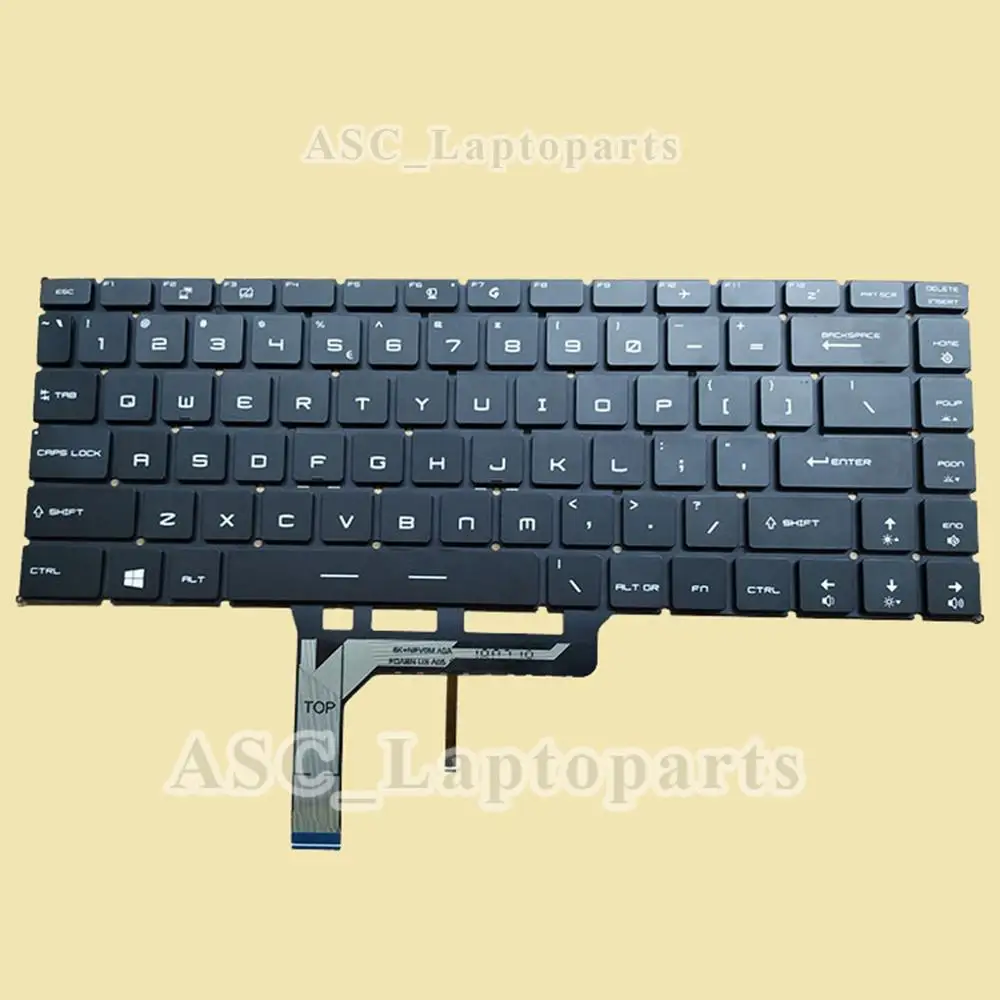 Qwerty Teclado com Retroiluminação para Laptop Msi Gf63 8rc Gf63 8rd Novo us - Imagem 3