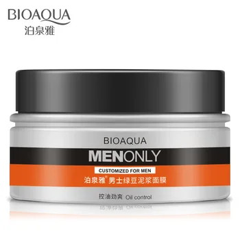 

Bioaqua Green Bean Mud Men Only For Men's Male Face Masks Moisturizing Oil Control Whitening Anti Aging Skin Care Facial Mask