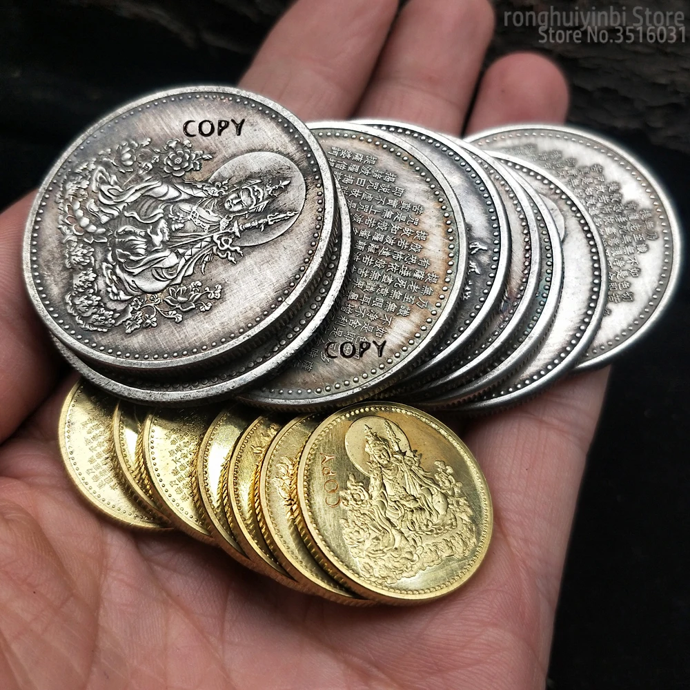 

Китайская монета фэншуй Будда хорошая Монета на удачу Коллекционная копия монеты ремесло талисман