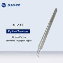 ST-14X 0,01 мм Fly Line специальный пинцет профессиональный телефон ремонт отпечатков пальцев Fly Line прецизионная нержавеющая сталь tweezers