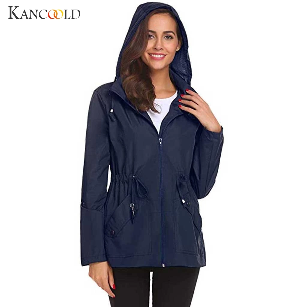 KANCOOLD пальто для женщин s снаружи водонепроницаемый легкий дождевик с капюшоном пальто дождь Мода Новые пальто и куртки для женщин 2019AUG15
