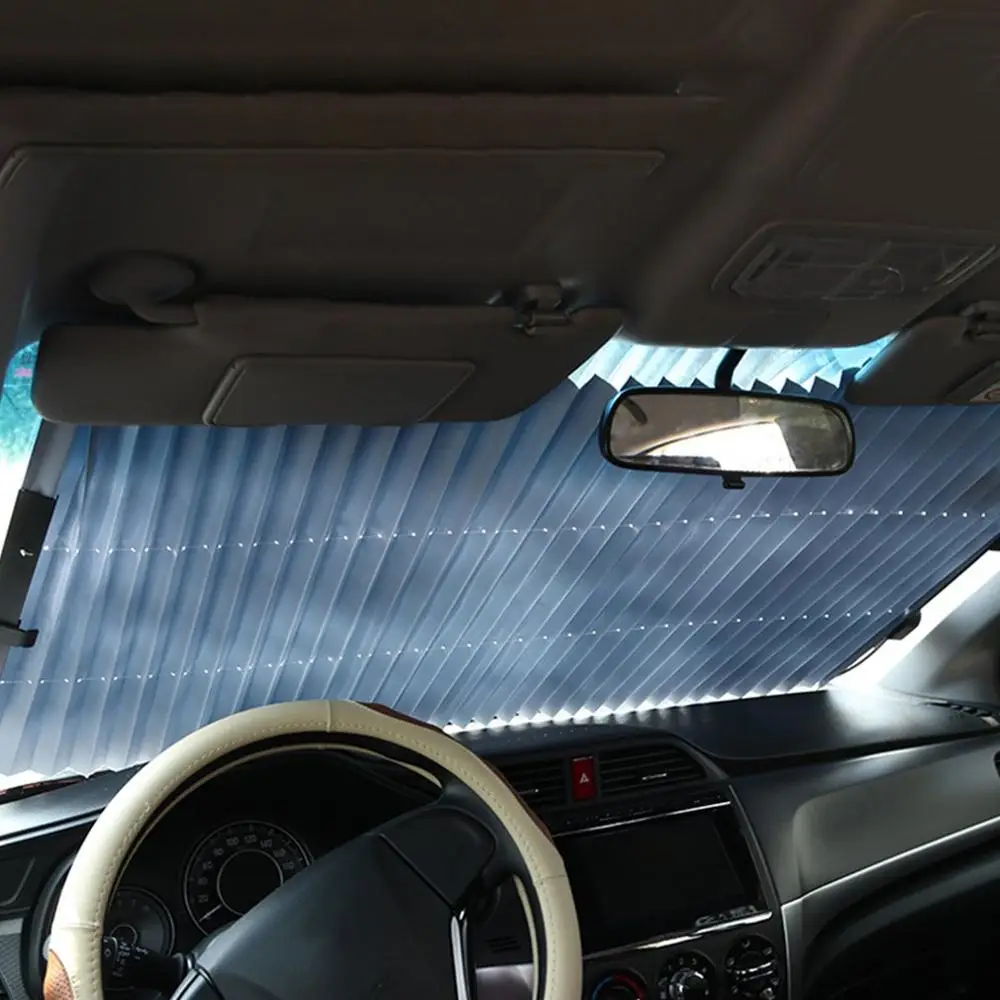 

Car Sun Visor Automatic Retractable Sun Block Sunscreen Sunshade Car Insulation Front Gear Summer Sunshade Sun Block
