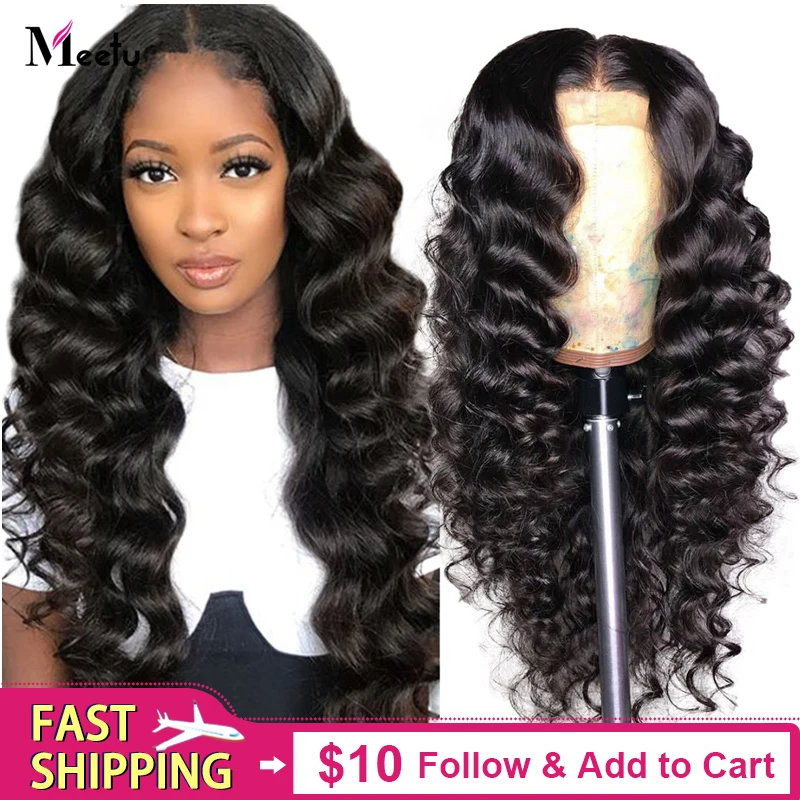 Loose Deep Wave Wig Lace Front Human Hair Wigs Preplucked 150 Density Meetu Remy 4x4 Closure Wig Brazilian 13x4 Lace Front Wigs Human Hair Lace Wigs Aliexpress