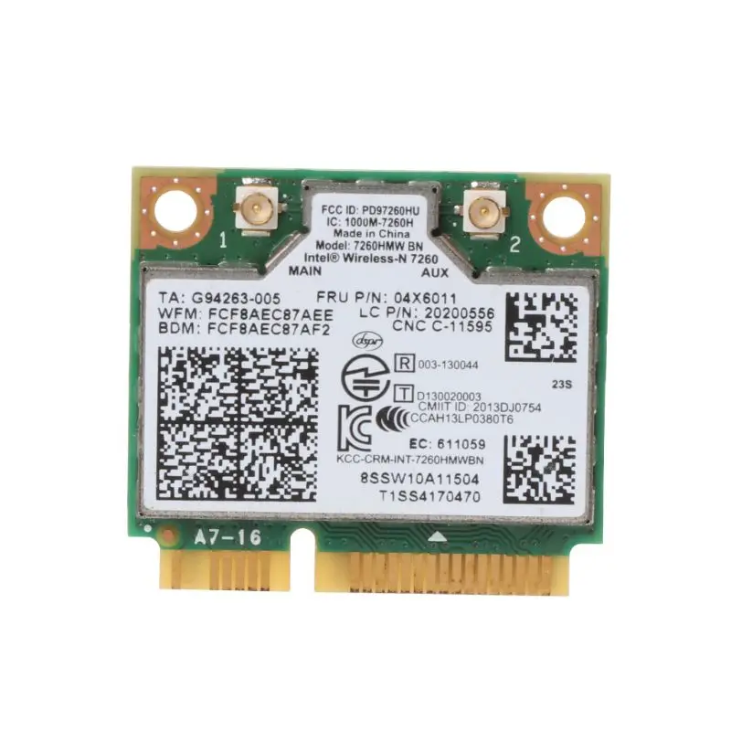 Беспроводная Intel 7260HMW Bluetooth 4 0 BN WiFi Wlan карта 300M 04X6011 04W3815 для Lenovo Thinkpad|Сетевые карты| |