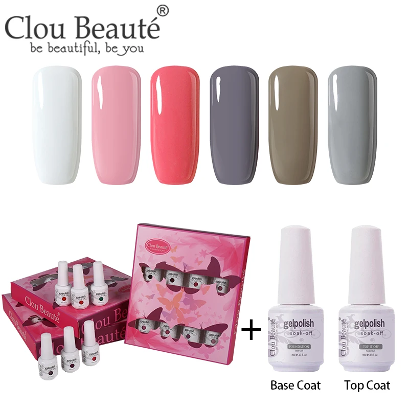 ZH26 Clou Beaute 8 шт./компл. Гель-лак для ногтей гибрид Лаки грунтовка лаки для ногтей Маникюр 8 мл Гель-лак для ногтей УФ лак - Цвет: ZH26