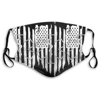 

American Flag EMS Active Carbon Filter Mask with PM2.5 Filters 5 Layers of Protection for Unisex