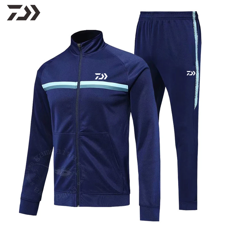 

New DAIWA Fishing Suits Sport Men Breathable Fishing Shirts Pants Spring Autumn Striped Fishing Jacket Sportswear Men Outdoor