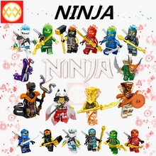 Кубики Akita Ninja COLE ZANE JAY KAI NAY коричневый PYRO змея предок GA115-122 GA123-130 строительные блоки игрушки подарки для детей