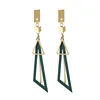 Boucles d'oreilles à pampilles en forme de Triangle pour femmes, longues, géométriques, style coréen, bijoux à la mode, 2022 ► Photo 3/6