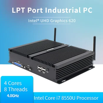 

Hystou I5 8250u I7 8550u M.2 WiFi 64G DDR4 Dual LAN 6 COM HDMI EDP DP Port Nuc Computer Windows 10 Mini Industrial PC H4