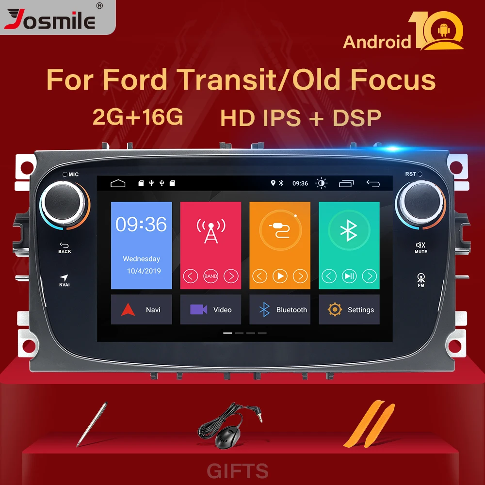 Автомагнитола 2 din Android 10 для Ford Focus 3 mk2 Kuga Mondeo 4 Fiesta Transit Connect S C maxмультимедийный GPS