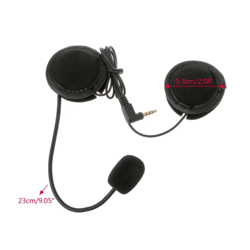 Microphone Speaker Soft Accessory For Motorcycle Intercom Work with 3 5mm plug X6HA
