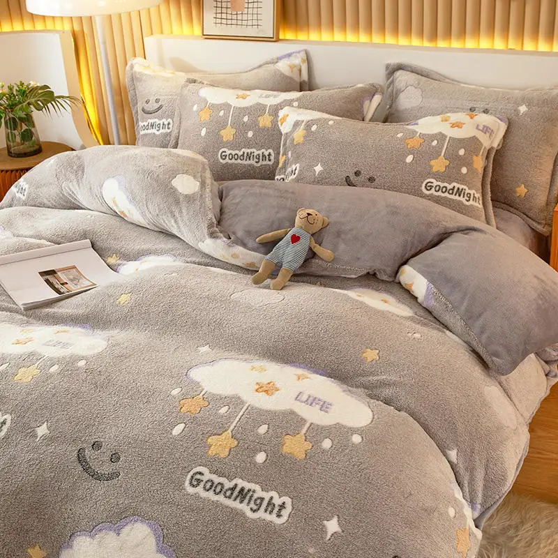 Bonenjoy 1pc Super Warm Duvet Cover for Winter Fluffy Fleece Comforter funda nordica cama 135 Double Cover(no pillowcase) | Дом и сад