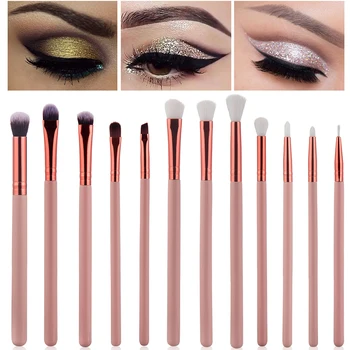 

12PCs Makeup Brushes Set For Foundation Powder Blush Eyeshadow Concealer Lip Eye Make Up Brush Cosmetics Beauty Tools TSLM1