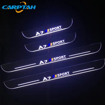 

CARPTAH Trim Pedal Car Exterior Parts LED Door Sill Scuff Plate Pathway Dynamic Streamer light For Audi A7 R7 RS7 2012-2014 2015