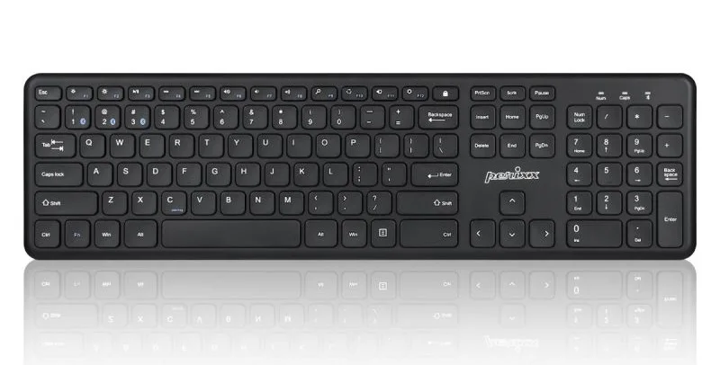PERIBOARD-807 тонкая Bluetooth ножничная клавиатура для Windows Mac планшета мобильного телефона Универсальная клавиатура с несколькими устройствами