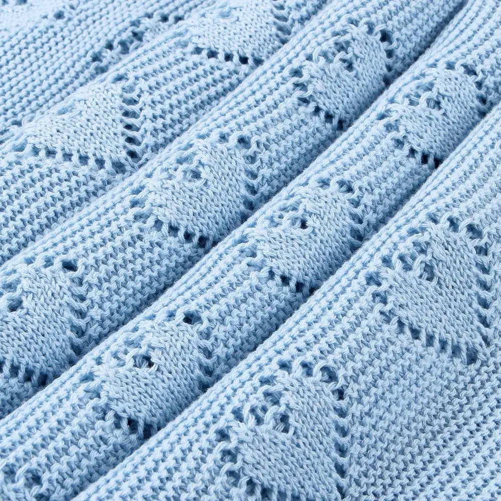 Baby Blanket Knitted For Boys Girls Stroller Bedding Covers Accessories Sleepsack Candy Color Newborn Infant Swaddle Wrap 100*80