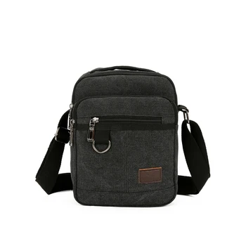 

Shoulder Bag Male Solid Men's Messenger Bags Casual Mini Handbags Multi Zipper Package Travel Canvas Small Crossbody Bag Men